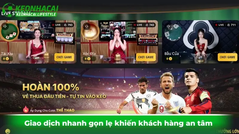 Giao dịch nhanh gọn lẹ khiến khách hàng an tâm 