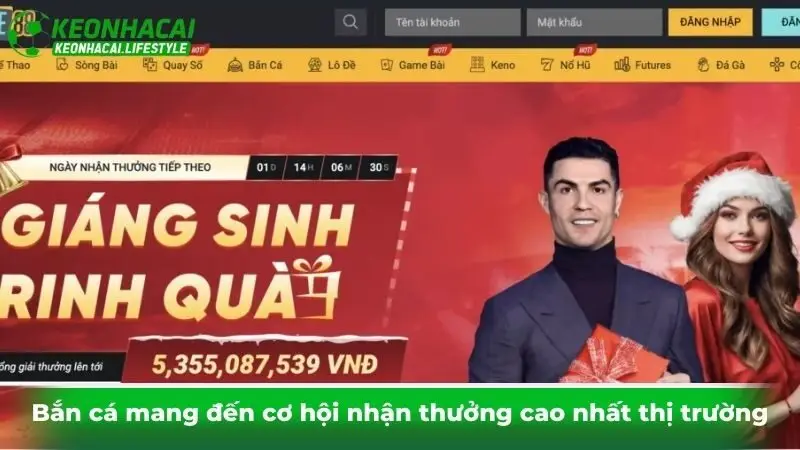 Bắn cá mang đến cơ hội nhận thưởng cao nhất thị trường