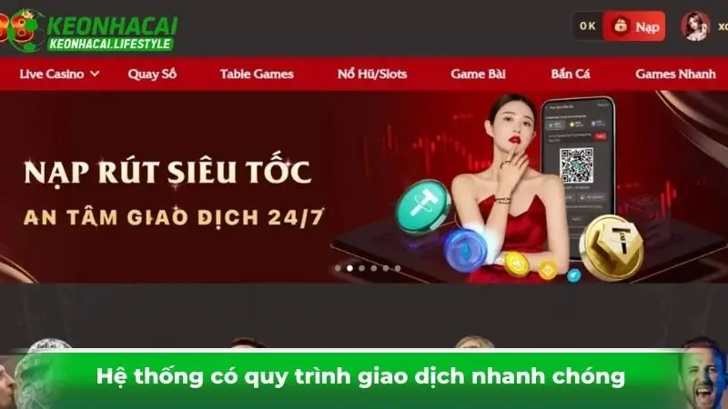 Hệ thống có quy trình giao dịch nhanh chóng