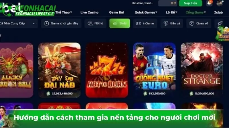 Hướng dẫn cách tham gia nền tảng cho người chơi mới